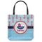 Light House & Waves Canvas Tote Bag - Small - 13"x13" (Personalized)