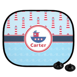Light House & Waves Car Side Window Sun Shade (Personalized)