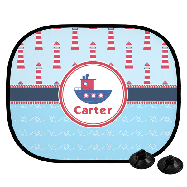Custom Light House & Waves Car Side Window Sun Shade (Personalized)
