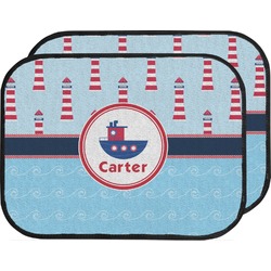 Light House & Waves Car Floor Mats (Back Seat) (Personalized)
