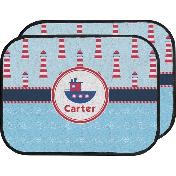 Light House & Waves Custom Car Floor Mats (Back Seat)