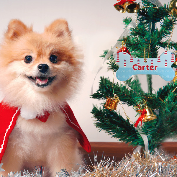 Light House & Waves Ceramic Flat Ornament - Bone (LIFESTYLE)