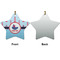 Light House & Waves Ceramic Flat Ornament - Star Front & Back (APPROVAL)