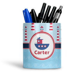 Light House & Waves Ceramic Pen Holder