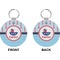 Light House & Waves Circle Keychain (Front + Back)