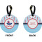 Light House & Waves Circle Luggage Tag (Front + Back)