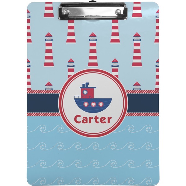 Custom Light House & Waves Clipboard (Letter Size) (Personalized)