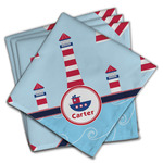 Light House & Waves Cloth Napkins (Set of 4) (Personalized)