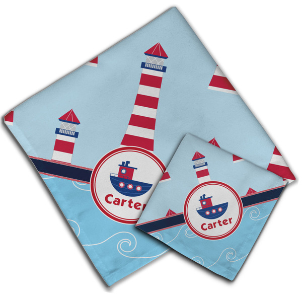 Light House & Waves Cloth Napkins - Personalized Lunch & Dinner (PARENT MAIN)