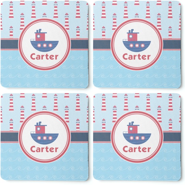 Light House & Waves Coaster Rubber Back - Apvl