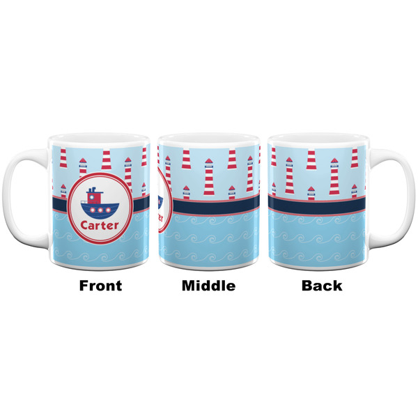 Light House & Waves Coffee Mug - 11 oz - White APPROVAL