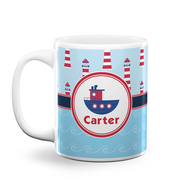 Custom Light House & Waves Coffee Mug (Personalized)