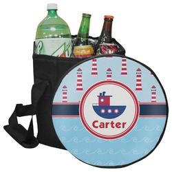 Light House & Waves Collapsible Cooler & Seat (Personalized)