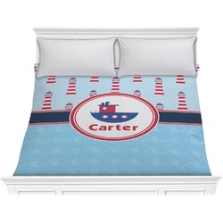 Light House & Waves Comforter - King (Personalized)