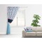 Light House & Waves Curtain With Window and Rod - in Room Matching Pillow