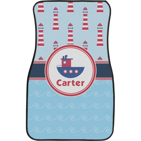 Light House & Waves Custom Car Floor Mats (Front Seat)