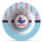 Light House & Waves Plastic Bowl - Microwave Safe - Composite Polymer (Personalized)