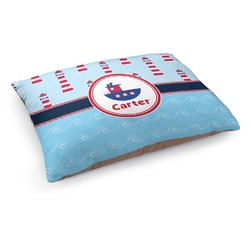 Light House & Waves Dog Bed - Medium w/ Name or Text