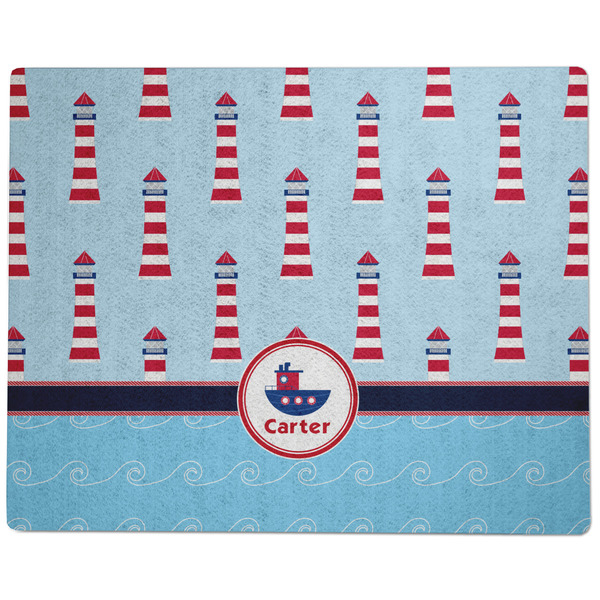 Light House & Waves Dog Food Mat - Large without Bowls