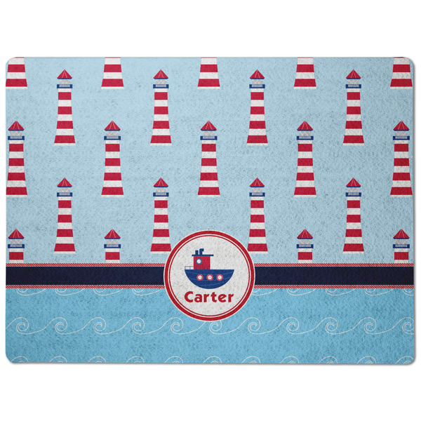 Light House & Waves Dog Food Mat - Medium without bowls