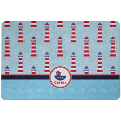 Light House & Waves Dog Food Mat w/ Name or Text