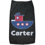 Light House & Waves Black Pet Shirt (Personalized)