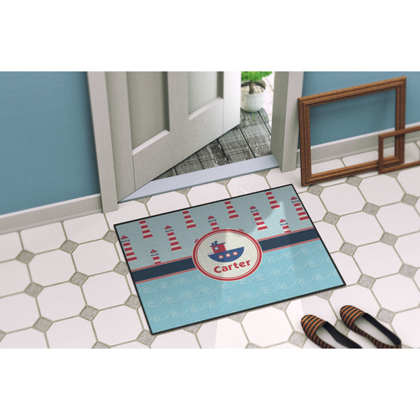 Light House & Waves Door Mat Lifestyle