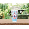 Light House & Waves Double Wall Tumbler with Straw Lifestyle