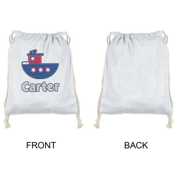 Light House & Waves Drawstring Backpacks - Sweatshirt Fleece - Single Sided - APPROVAL