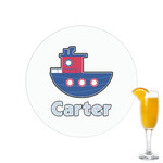 Light House & Waves Printed Drink Topper - 2.15" (Personalized)