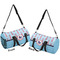Light House & Waves Duffle bag small front and back sides