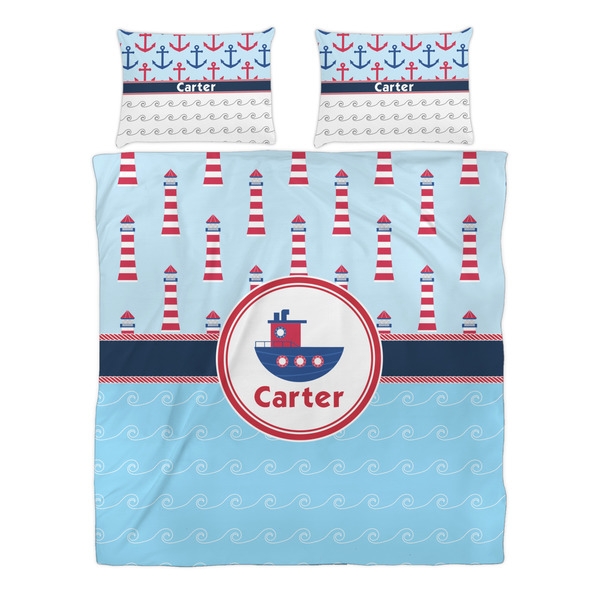 Light House & Waves Duvet cover Set - Queen - Alt Approval