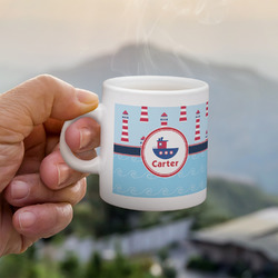 Light House & Waves Single Shot Espresso Cup - Single (Personalized)