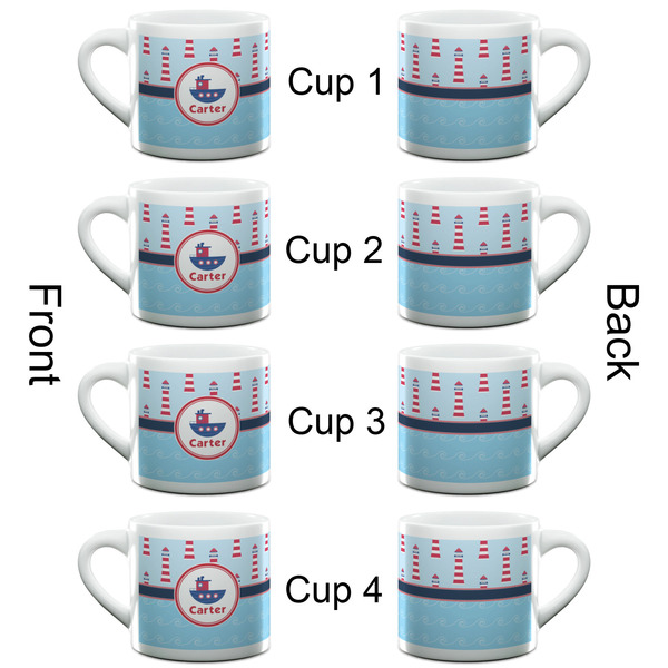 Light House & Waves Espresso Cup - 6oz (Double Shot Set of 4) APPROVAL