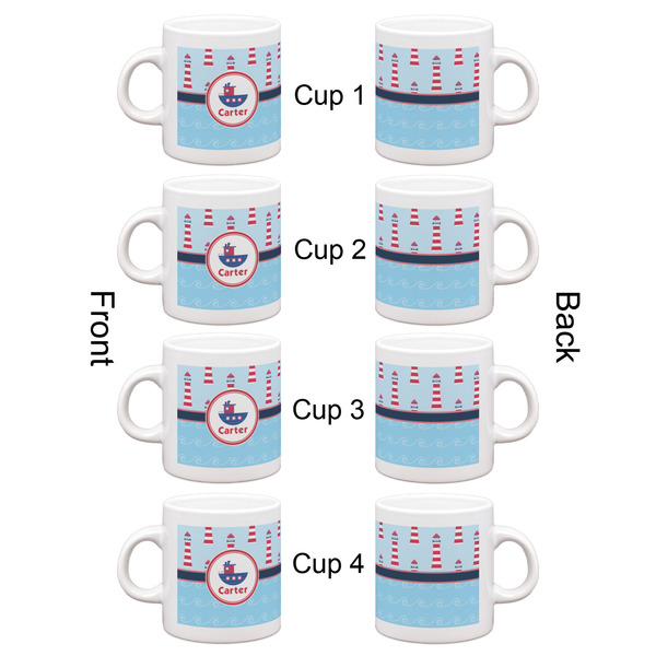 Light House & Waves Espresso Cup Set of 4 - Apvl