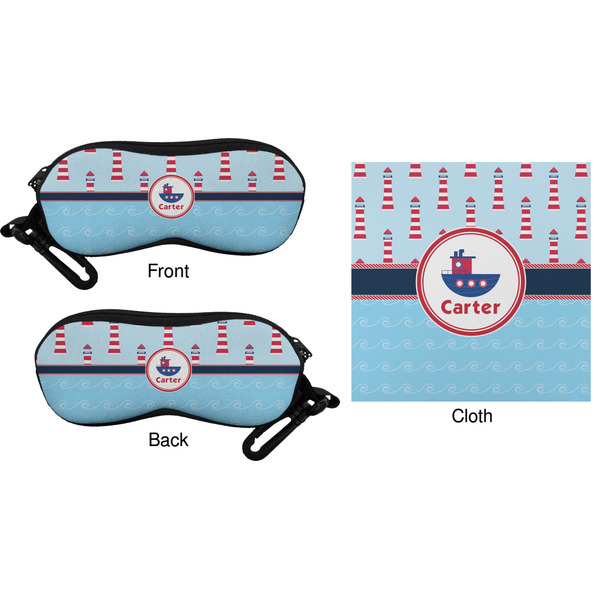 Light House & Waves Eyeglass Case & Cloth (Approval)