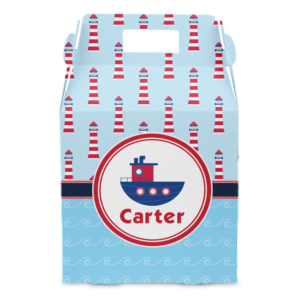 Light House & Waves Gable Favor Box - Front