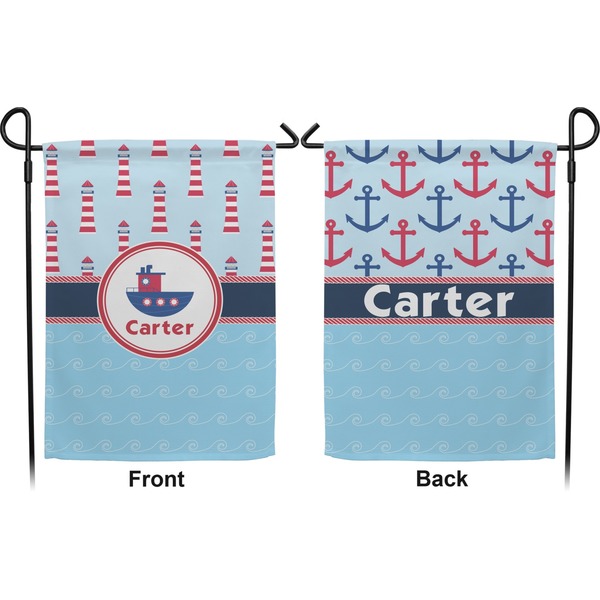 Light House & Waves Garden Flag - Double Sided Front and Back
