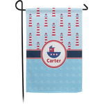 Light House & Waves Small Garden Flag - Single Sided w/ Name or Text