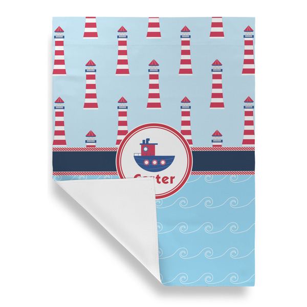 Light House & Waves Garden Flags - Large - Single Sided - FRONT FOLDED