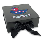 Light House & Waves Gift Box with Magnetic Lid - Black (Personalized)