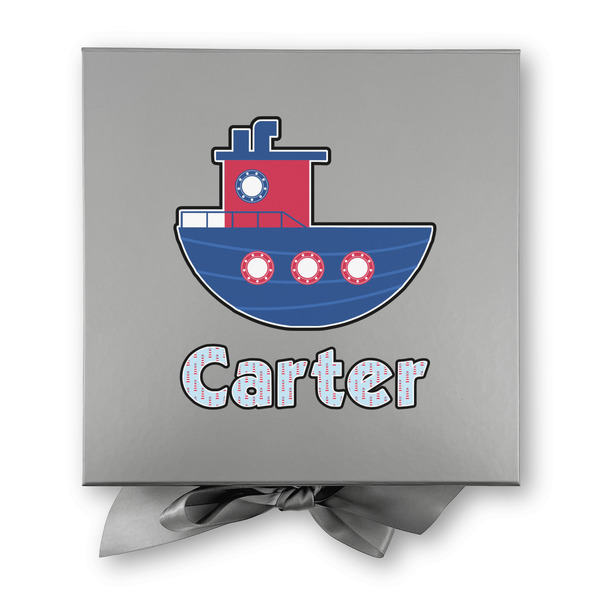 Light House & Waves Gift Boxes with Magnetic Lid - Silver - Approval