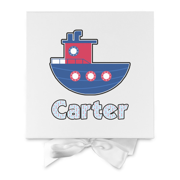 Light House & Waves Gift Boxes with Magnetic Lid - White - Approval