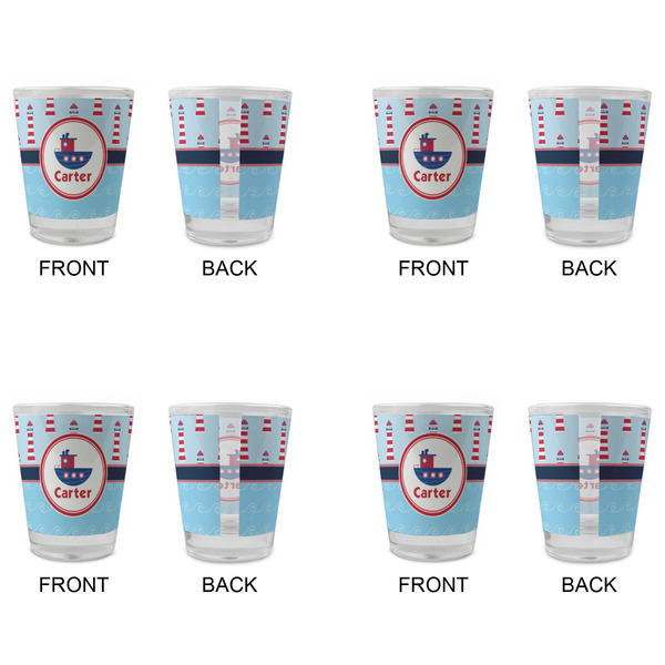 Light House & Waves Glass Shot Glass - Standard - Set of 4 - APPROVAL
