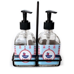 Light House & Waves Glass Soap & Lotion Bottles (Personalized)