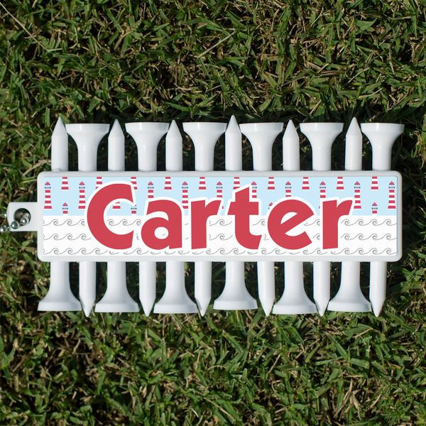 Custom Light House & Waves Golf Tees & Ball Markers Set (Personalized)
