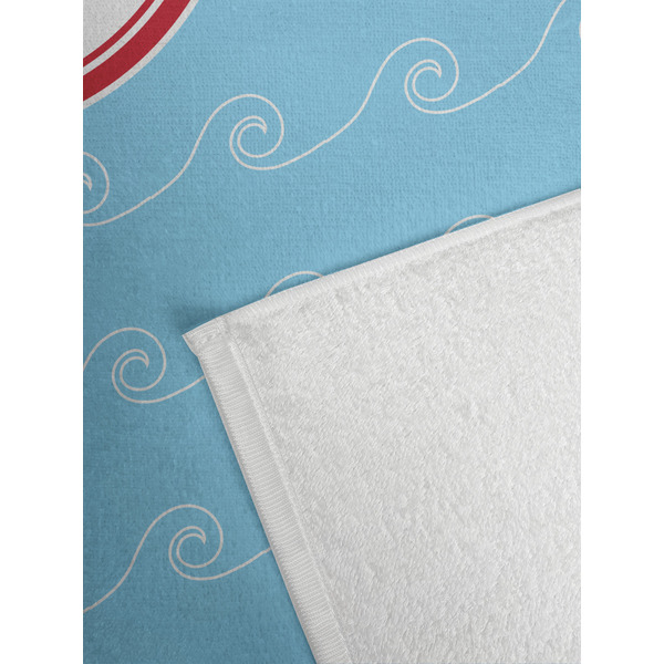 Light House & Waves Golf Towel - Detail