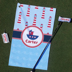 Light House & Waves Golf Towel Gift Set (Personalized)