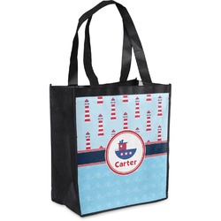 Light House & Waves Grocery Bag (Personalized)