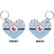 Light House & Waves Heart Keychain (Front + Back)